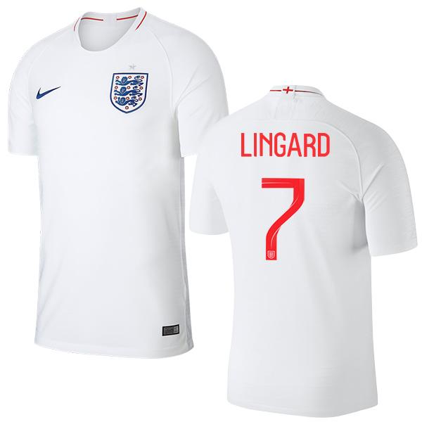 England #7 Lingard Home Thai Version Soccer Country Jersey